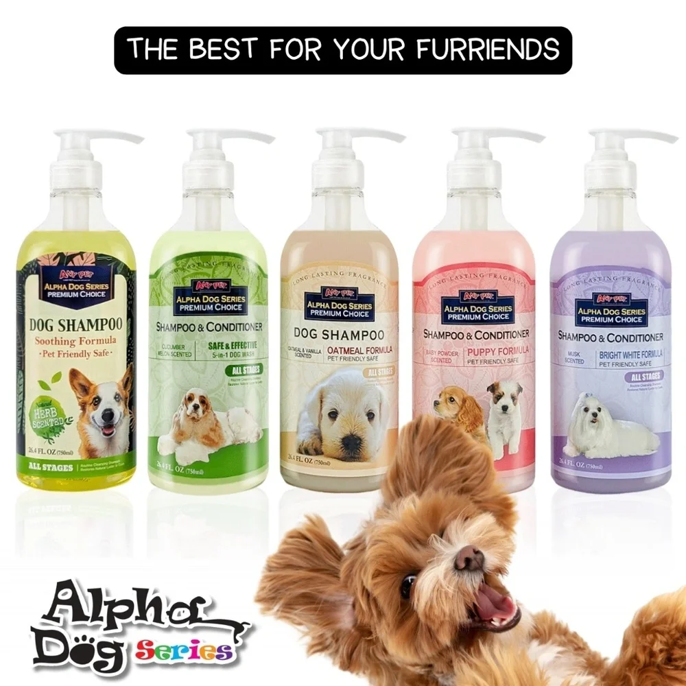 Alpha Dog Series Oatmeal Grooming Natural Dog Shampoo and Conditioner with Aloe